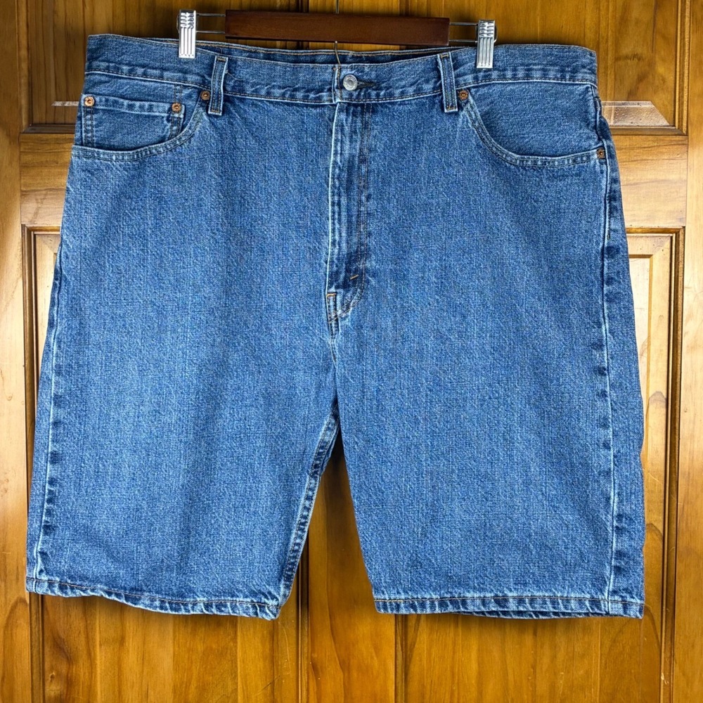 Levis 505 Regular Fit Denim Shorts Mens 42 Blue Mid Wash Classic Everyday